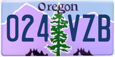 OR license plate 024VZB