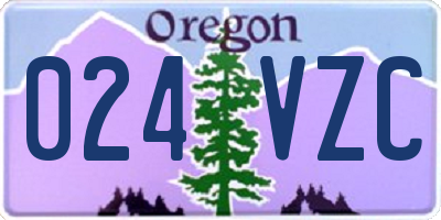 OR license plate 024VZC