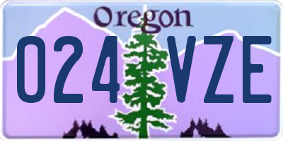 OR license plate 024VZE