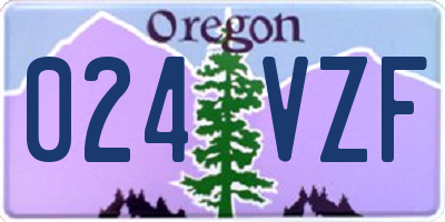 OR license plate 024VZF