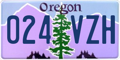 OR license plate 024VZH