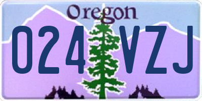 OR license plate 024VZJ