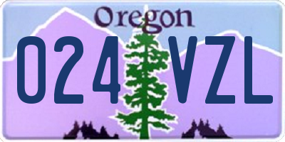 OR license plate 024VZL