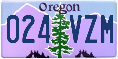OR license plate 024VZM