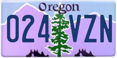 OR license plate 024VZN