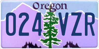 OR license plate 024VZR