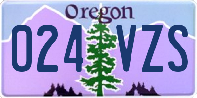 OR license plate 024VZS