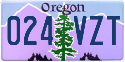 OR license plate 024VZT