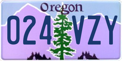 OR license plate 024VZY