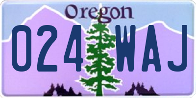 OR license plate 024WAJ