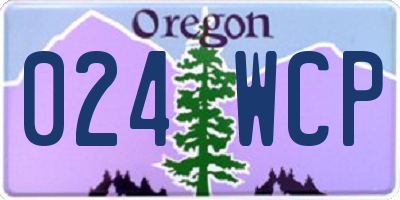 OR license plate 024WCP