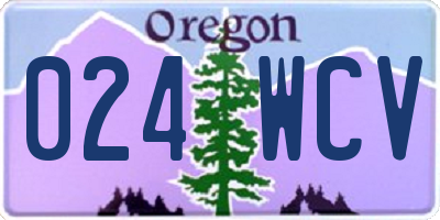 OR license plate 024WCV