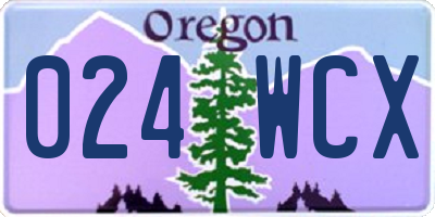 OR license plate 024WCX