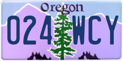 OR license plate 024WCY