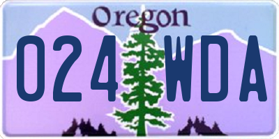 OR license plate 024WDA