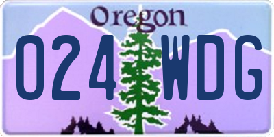 OR license plate 024WDG