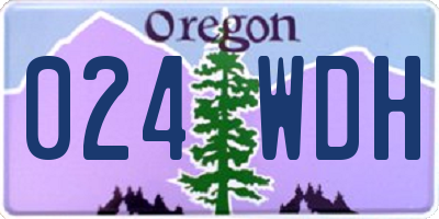 OR license plate 024WDH