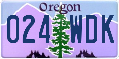 OR license plate 024WDK