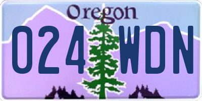 OR license plate 024WDN