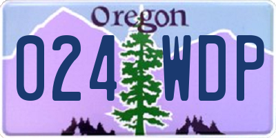 OR license plate 024WDP