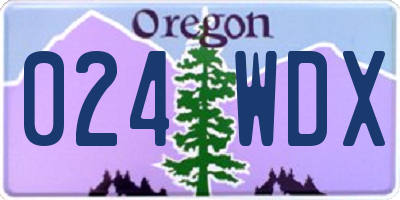 OR license plate 024WDX