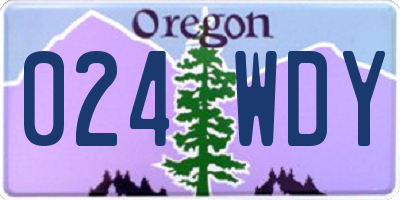 OR license plate 024WDY