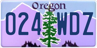OR license plate 024WDZ