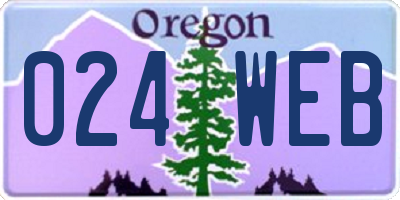 OR license plate 024WEB