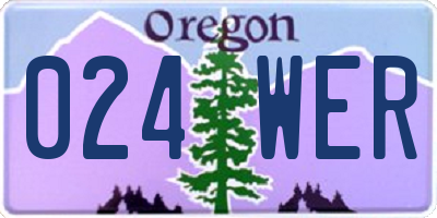 OR license plate 024WER