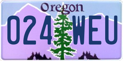 OR license plate 024WEU