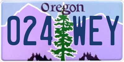 OR license plate 024WEY