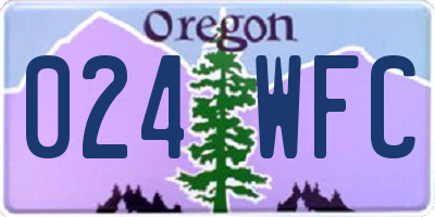 OR license plate 024WFC