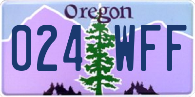 OR license plate 024WFF