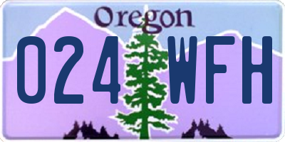 OR license plate 024WFH