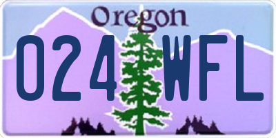 OR license plate 024WFL