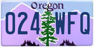OR license plate 024WFQ