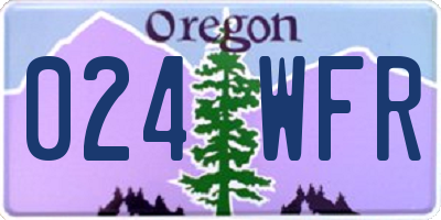 OR license plate 024WFR