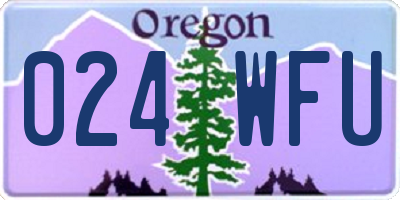 OR license plate 024WFU