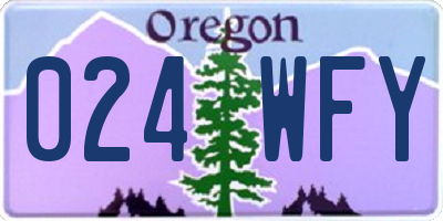 OR license plate 024WFY