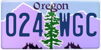 OR license plate 024WGC