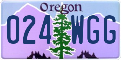 OR license plate 024WGG