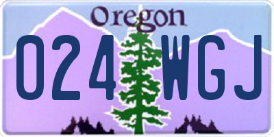 OR license plate 024WGJ