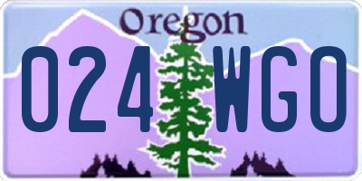 OR license plate 024WGO