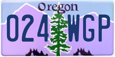 OR license plate 024WGP