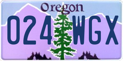 OR license plate 024WGX