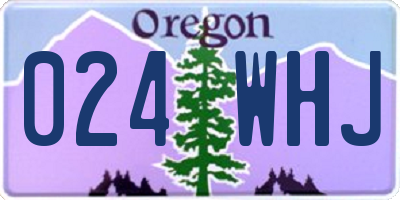 OR license plate 024WHJ