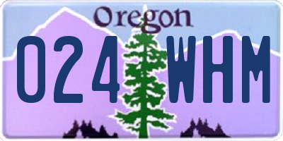 OR license plate 024WHM