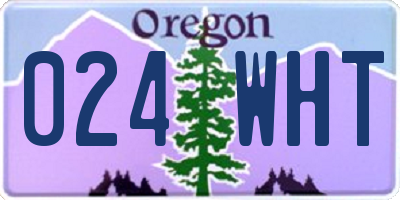 OR license plate 024WHT