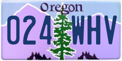 OR license plate 024WHV
