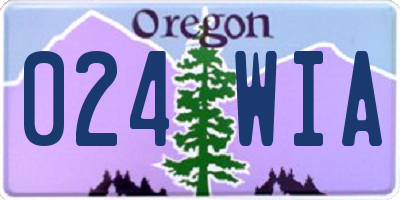 OR license plate 024WIA